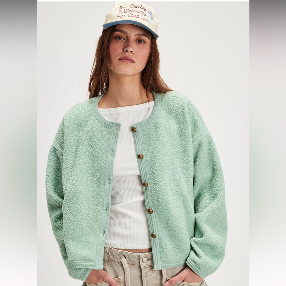 Relaxed Sherpa Jacket in Hot Pink